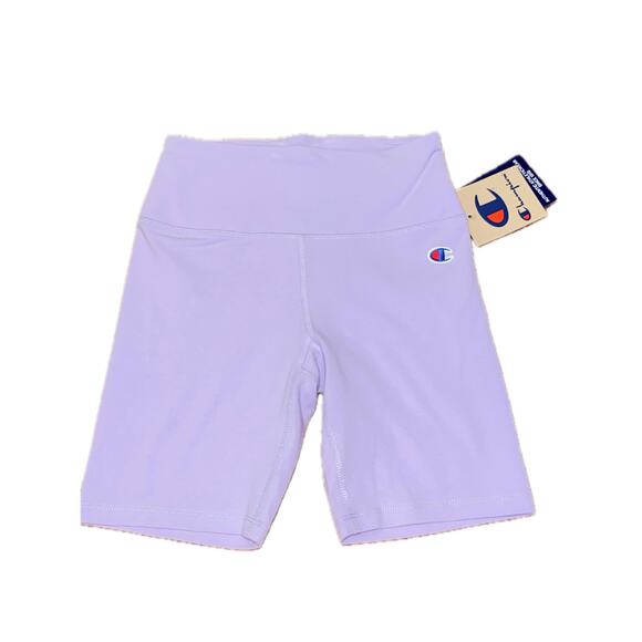 $30 XS CHAMPION PASTEL PURPLE EVERYDAY BIKE SHORTS LOGO‎ Y2K 90S STREETWEAR - Picture 1 of 6